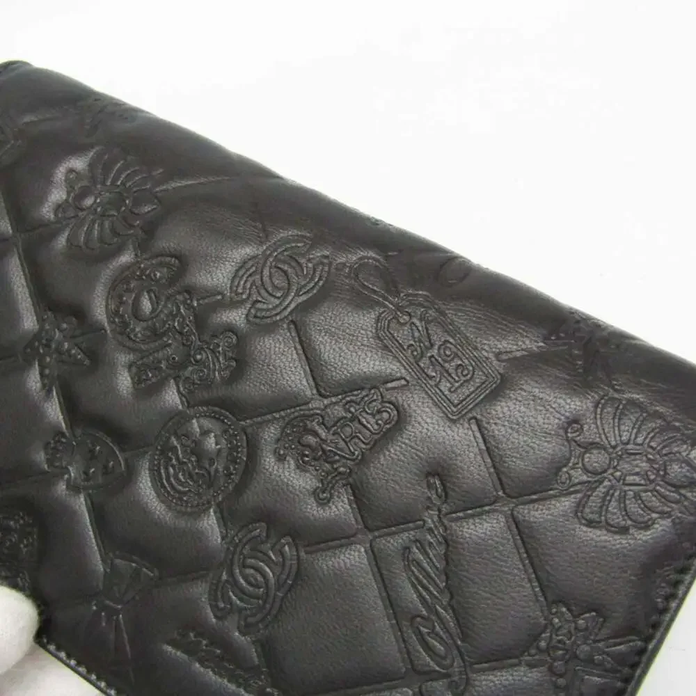 CHANEL Authentic Black Leather Wallet